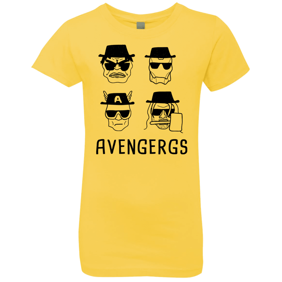 T-Shirts Vibrant Yellow / YXS Avengergs Girls Premium T-Shirt