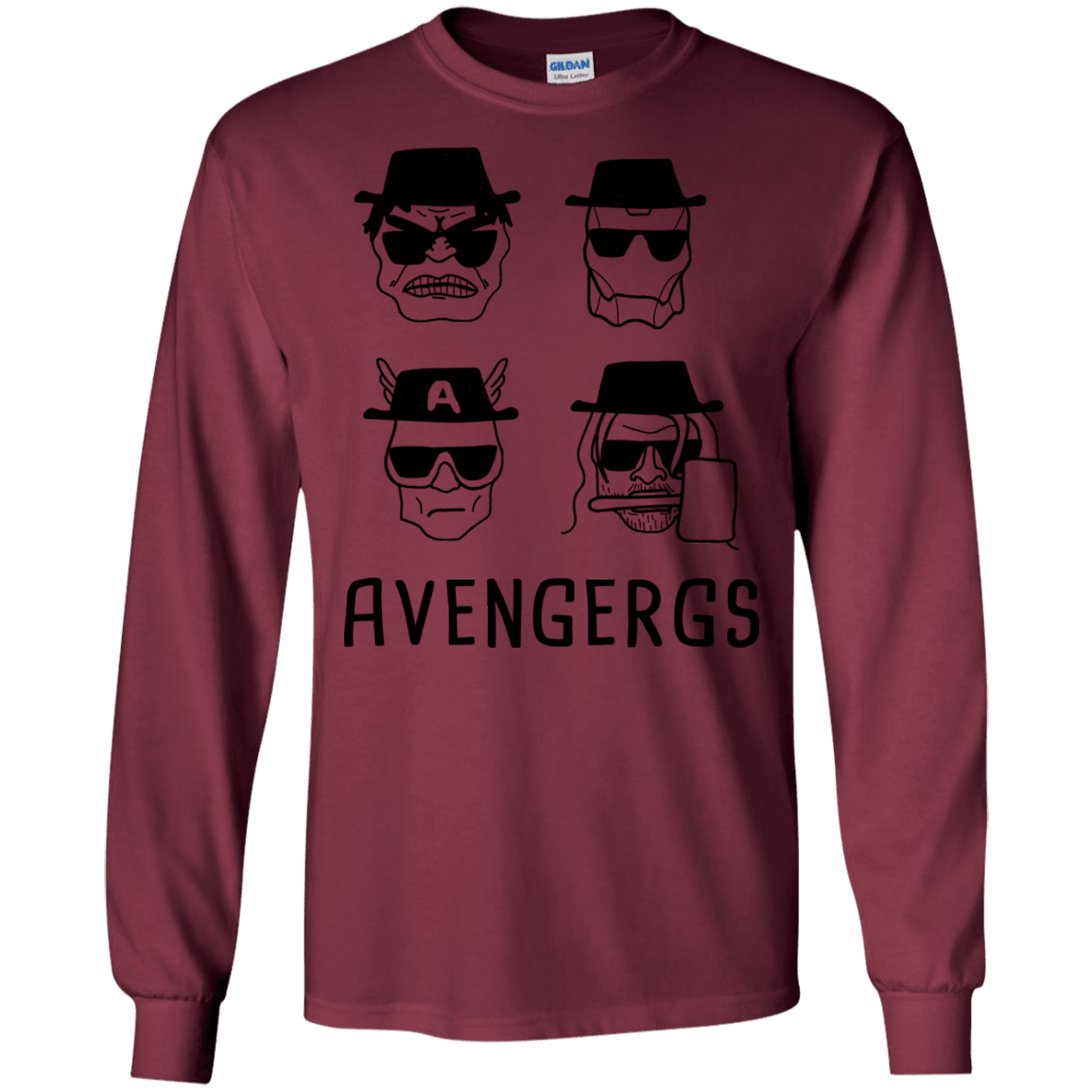 T-Shirts Maroon / S Avengergs Men's Long Sleeve T-Shirt