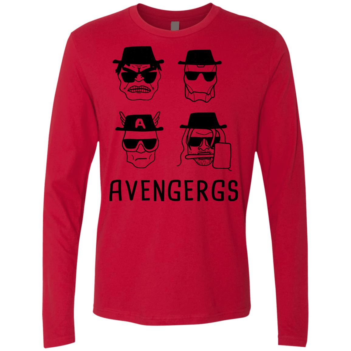 T-Shirts Red / S Avengergs Men's Premium Long Sleeve