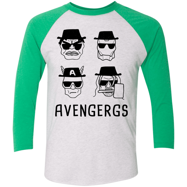 T-Shirts Heather White/Envy / X-Small Avengergs Men's Triblend 3/4 Sleeve