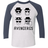 T-Shirts Heather White/Indigo / X-Small Avengergs Men's Triblend 3/4 Sleeve