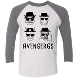 T-Shirts Heather White/Premium Heather / X-Small Avengergs Men's Triblend 3/4 Sleeve