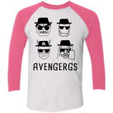 T-Shirts Heather White/Vintage Pink / X-Small Avengergs Men's Triblend 3/4 Sleeve