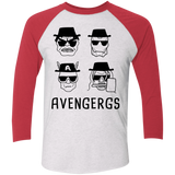 T-Shirts Heather White/Vintage Red / X-Small Avengergs Men's Triblend 3/4 Sleeve