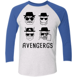 T-Shirts Heather White/Vintage Royal / X-Small Avengergs Men's Triblend 3/4 Sleeve