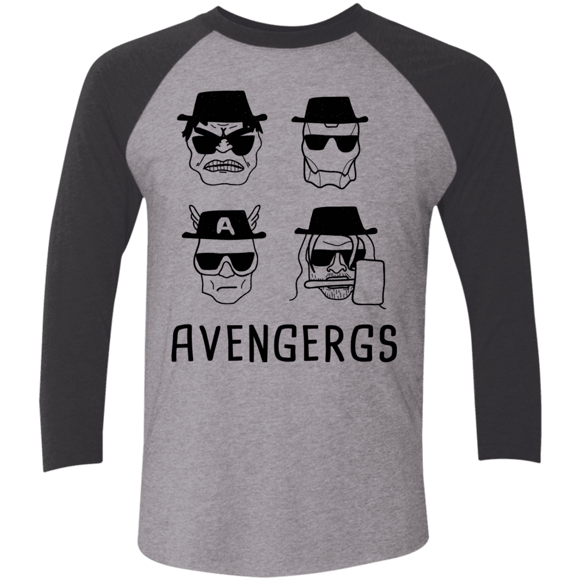 T-Shirts Premium Heather/Vintage Black / X-Small Avengergs Men's Triblend 3/4 Sleeve