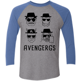 T-Shirts Premium Heather/Vintage Royal / X-Small Avengergs Men's Triblend 3/4 Sleeve