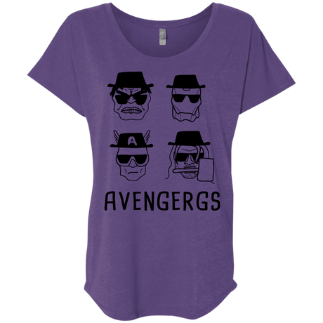 T-Shirts Purple Rush / X-Small Avengergs Triblend Dolman Sleeve