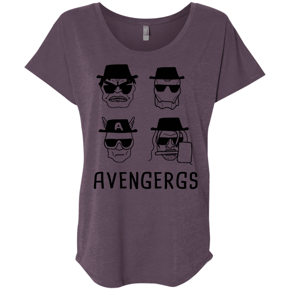 T-Shirts Vintage Purple / X-Small Avengergs Triblend Dolman Sleeve