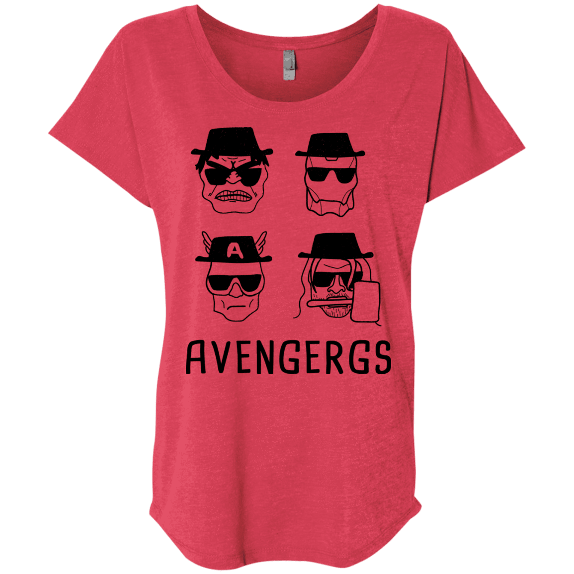 T-Shirts Vintage Red / X-Small Avengergs Triblend Dolman Sleeve