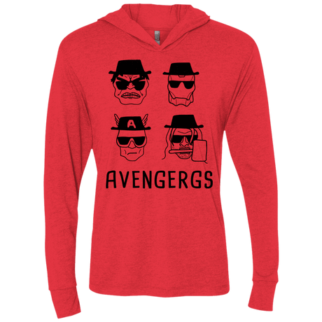 T-Shirts Vintage Red / X-Small Avengergs Triblend Long Sleeve Hoodie Tee