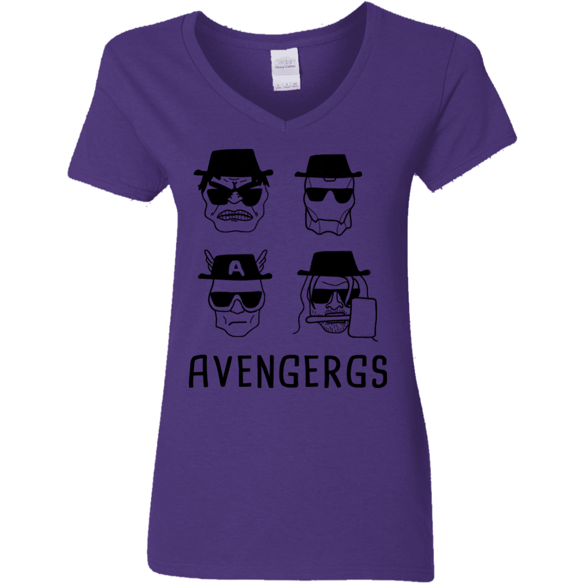 T-Shirts Purple / S Avengergs Women's V-Neck T-Shirt