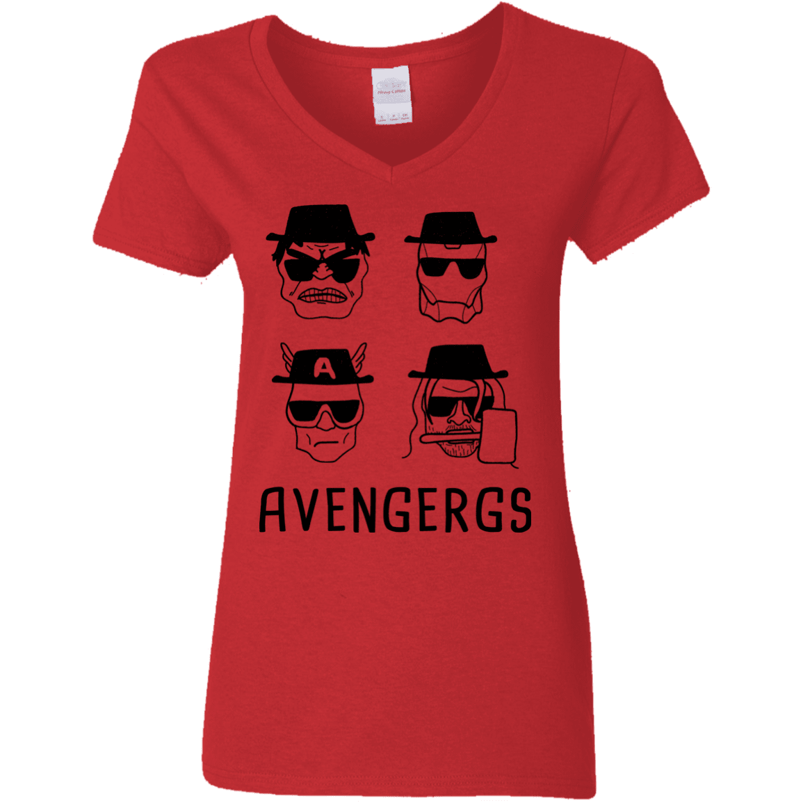 T-Shirts Red / S Avengergs Women's V-Neck T-Shirt