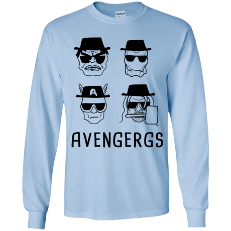T-Shirts Light Blue / YS Avengergs Youth Long Sleeve T-Shirt