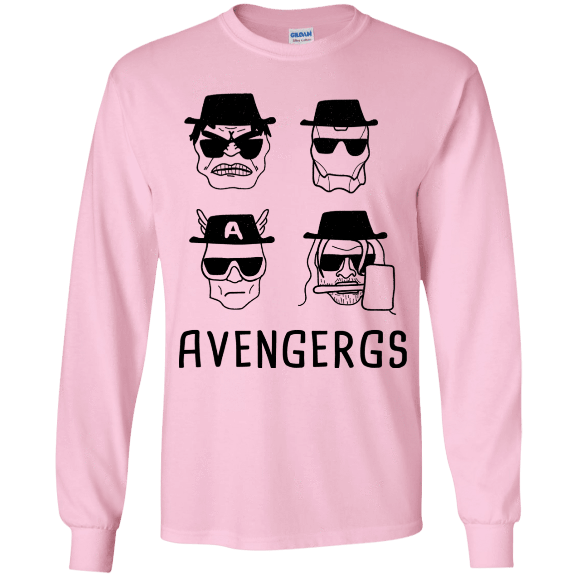 T-Shirts Light Pink / YS Avengergs Youth Long Sleeve T-Shirt