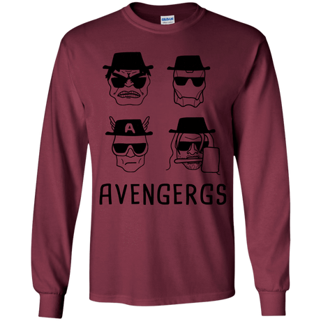 T-Shirts Maroon / YS Avengergs Youth Long Sleeve T-Shirt