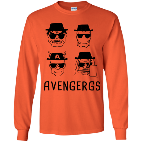 T-Shirts Orange / YS Avengergs Youth Long Sleeve T-Shirt