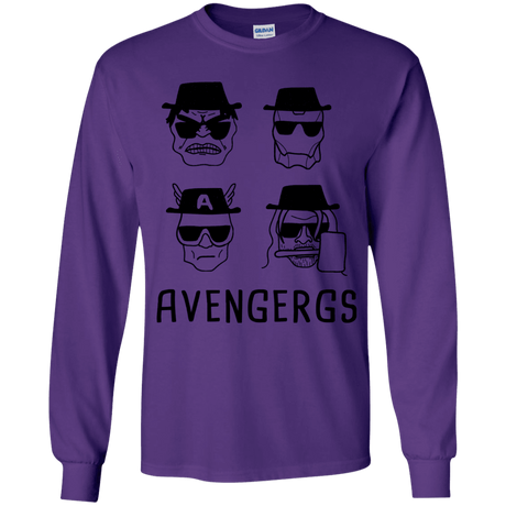T-Shirts Purple / YS Avengergs Youth Long Sleeve T-Shirt