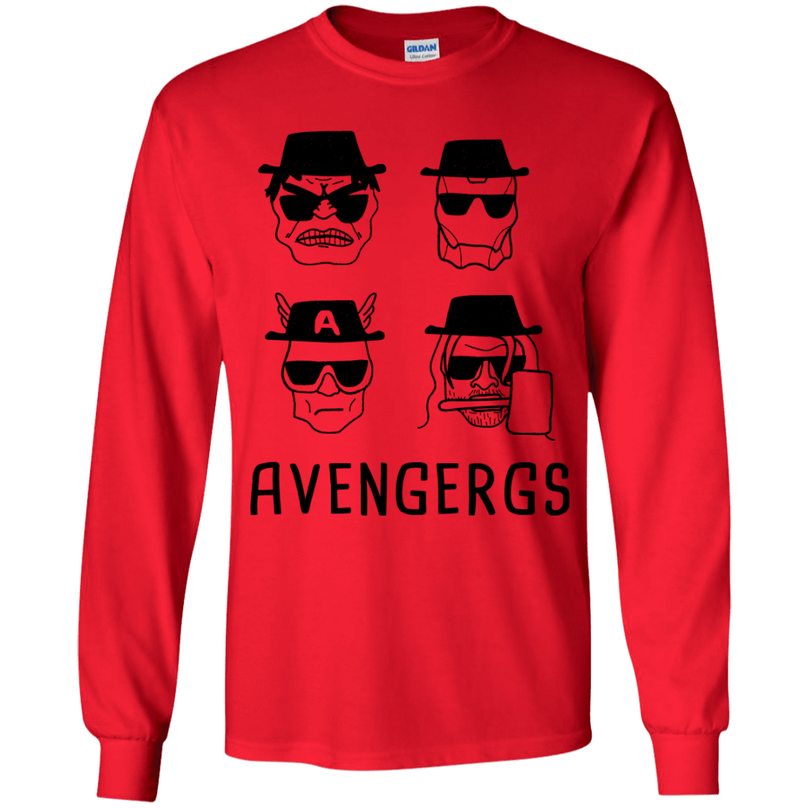 T-Shirts Red / YS Avengergs Youth Long Sleeve T-Shirt