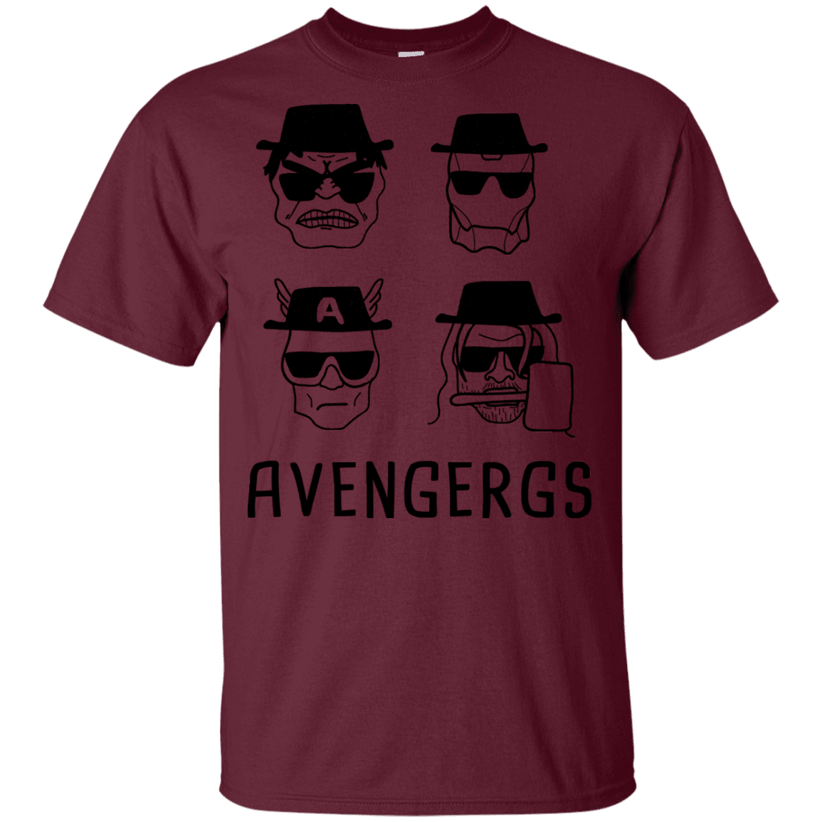 T-Shirts Maroon / YXS Avengergs Youth T-Shirt