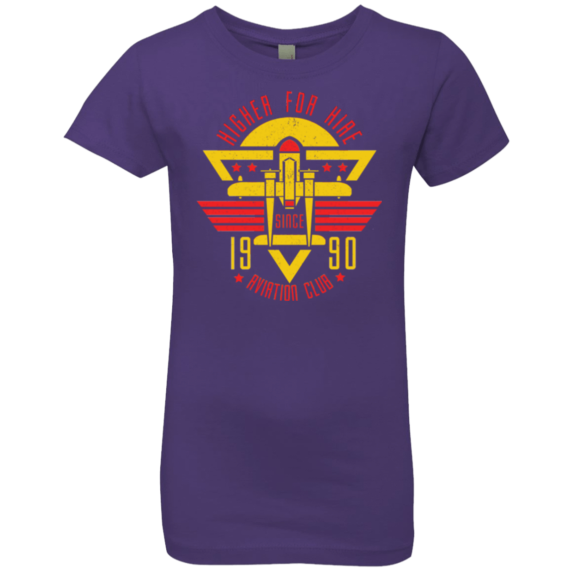 T-Shirts Purple Rush / YXS Aviation Club Girls Premium T-Shirt