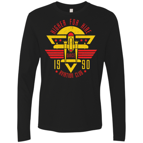 T-Shirts Black / Small Aviation Club Men's Premium Long Sleeve