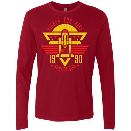 T-Shirts Cardinal / Small Aviation Club Men's Premium Long Sleeve