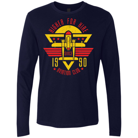 T-Shirts Midnight Navy / Small Aviation Club Men's Premium Long Sleeve