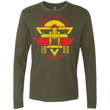 T-Shirts Military Green / Small Aviation Club Men's Premium Long Sleeve