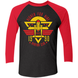 T-Shirts Vintage Black/Vintage Red / X-Small Aviation Club Men's Triblend 3/4 Sleeve