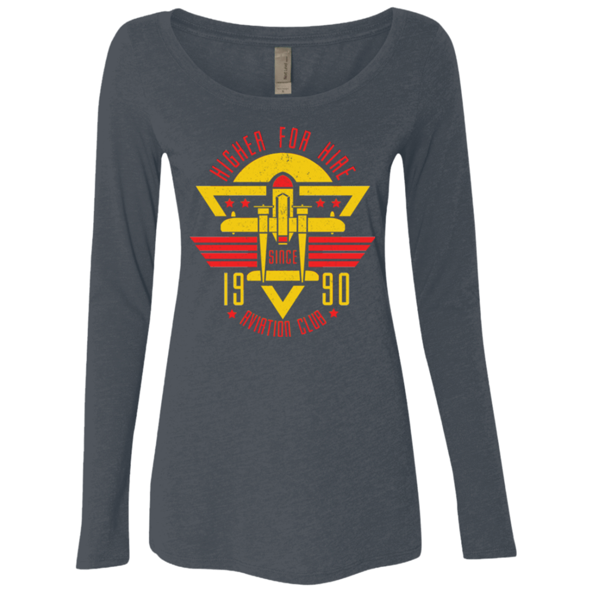 T-Shirts Vintage Navy / Small Aviation Club Women's Triblend Long Sleeve Shirt