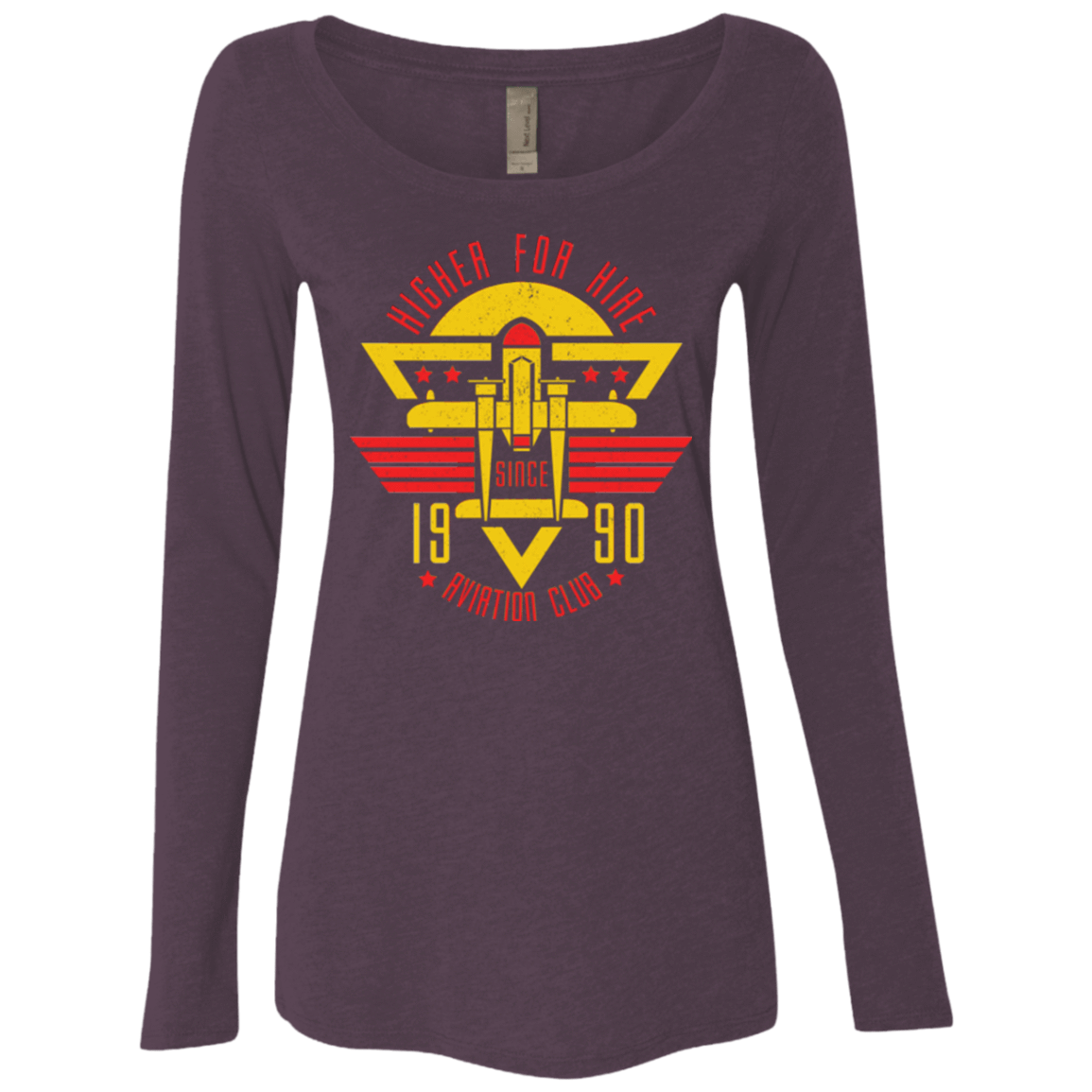 T-Shirts Vintage Purple / Small Aviation Club Women's Triblend Long Sleeve Shirt