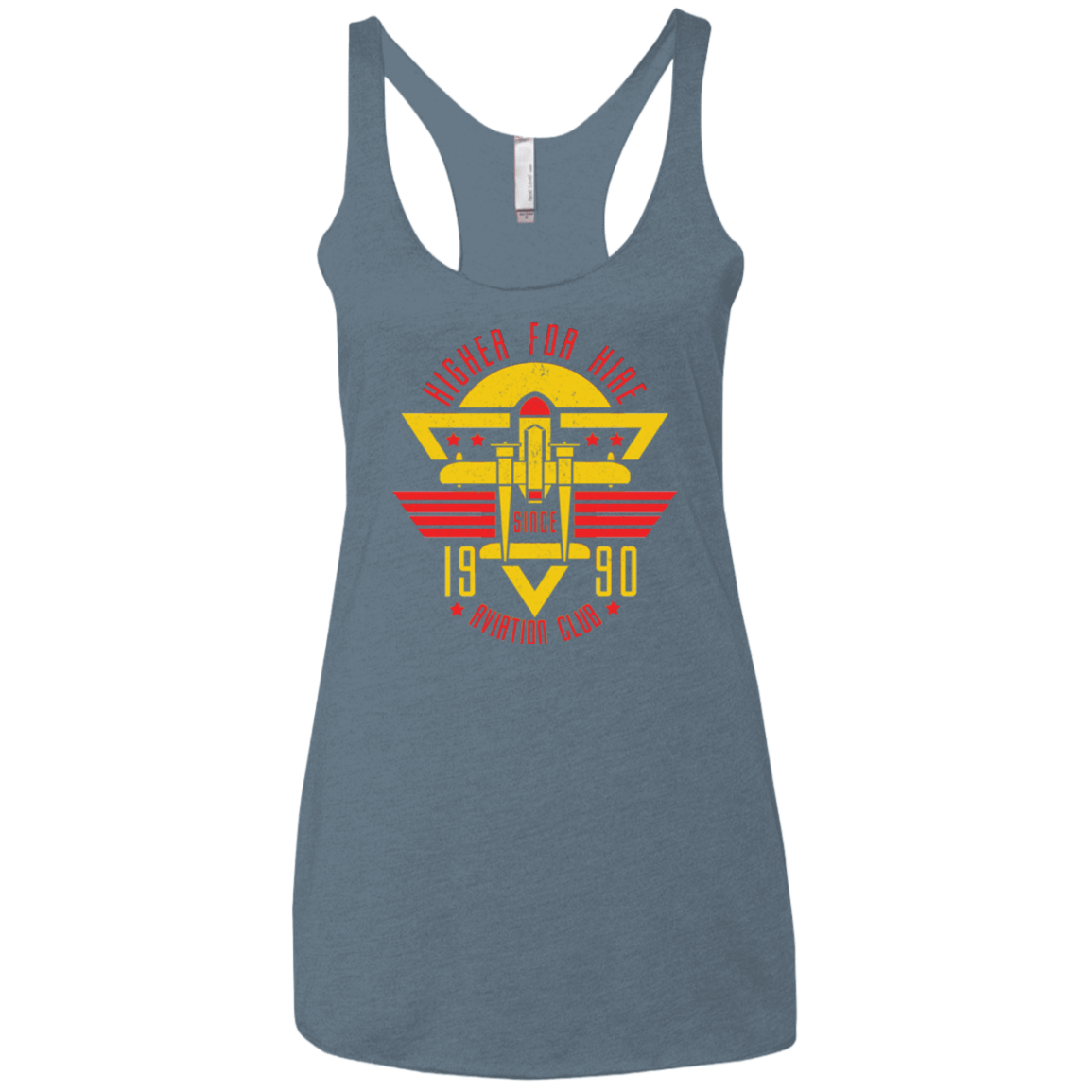 T-Shirts Indigo / X-Small Aviation Club Women's Triblend Racerback Tank