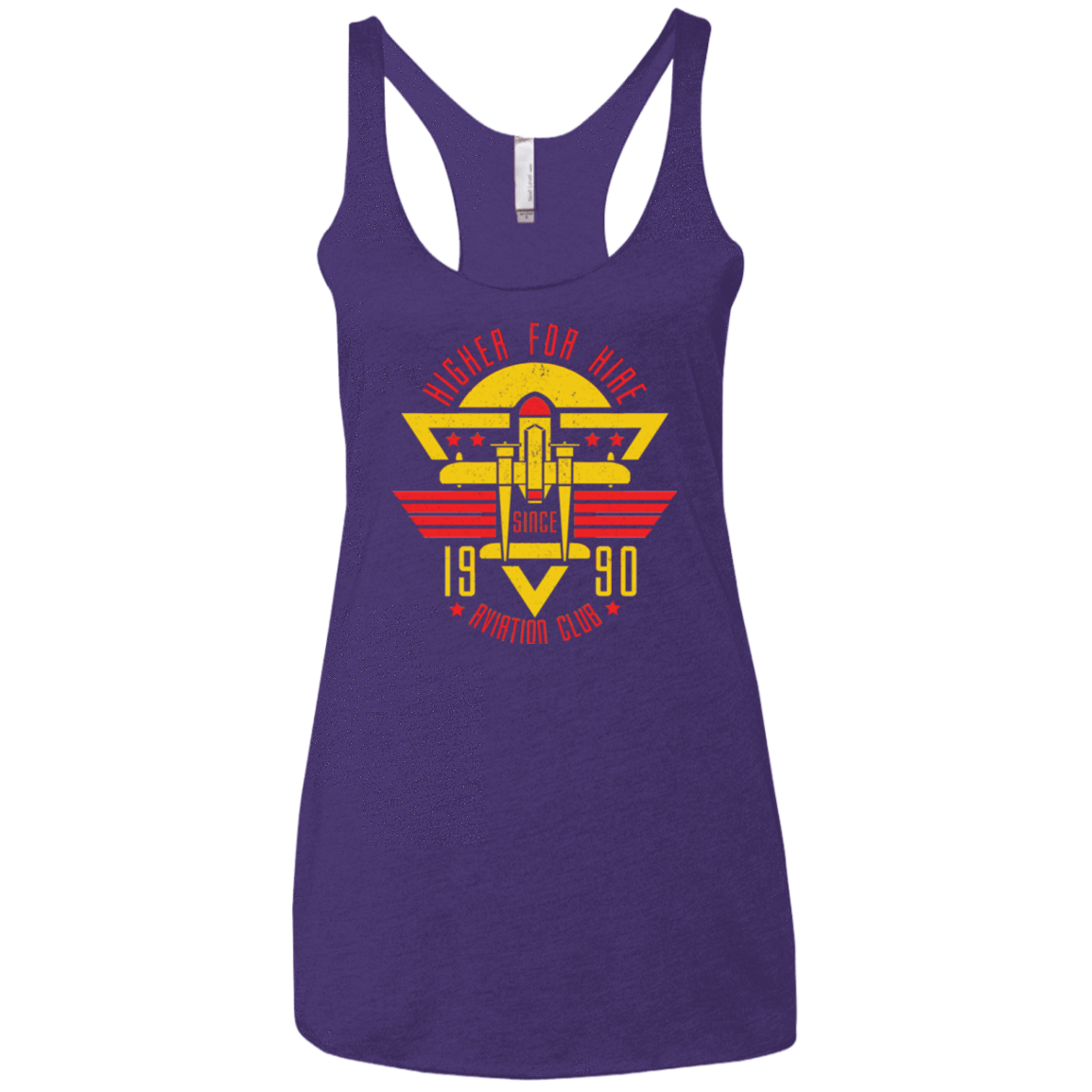 T-Shirts Purple / X-Small Aviation Club Women's Triblend Racerback Tank