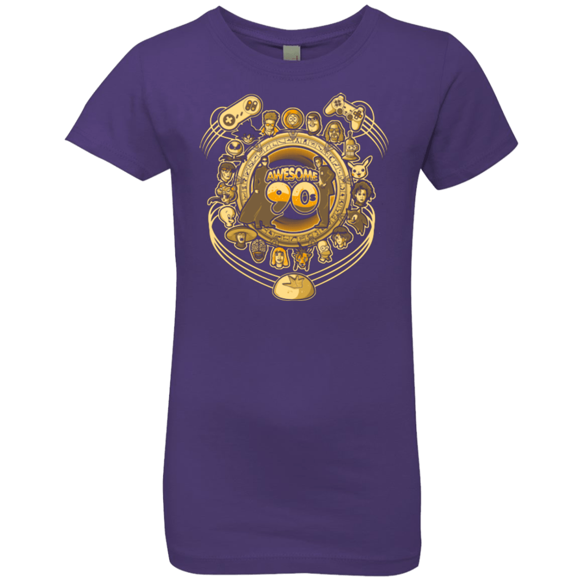 T-Shirts Purple Rush / YXS AWESOME 90S Girls Premium T-Shirt