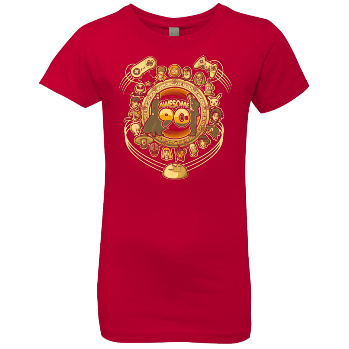 T-Shirts Red / YXS AWESOME 90S Girls Premium T-Shirt