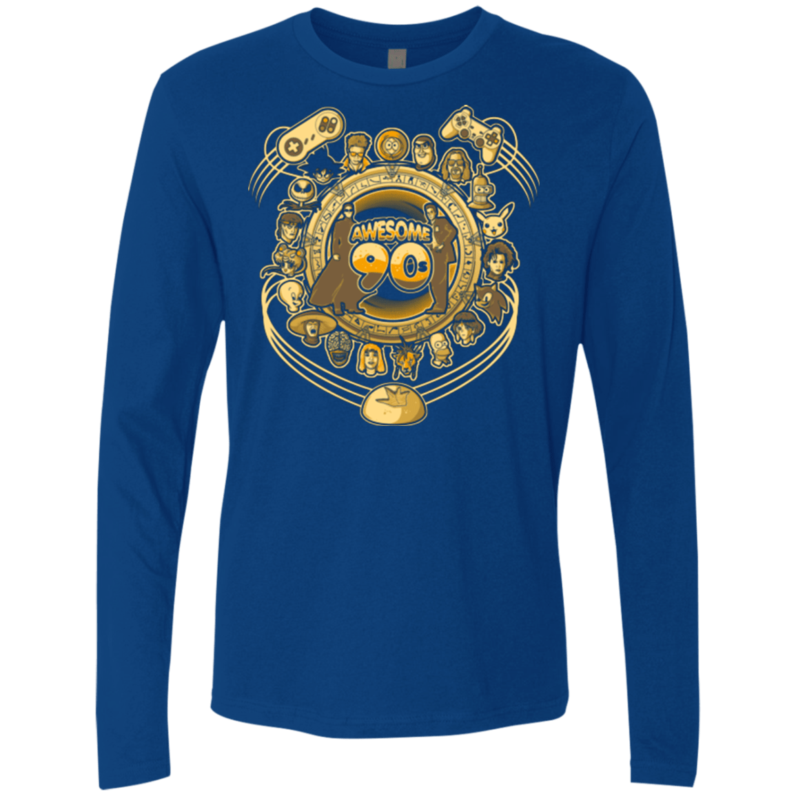 T-Shirts Royal / Small AWESOME 90S Men's Premium Long Sleeve