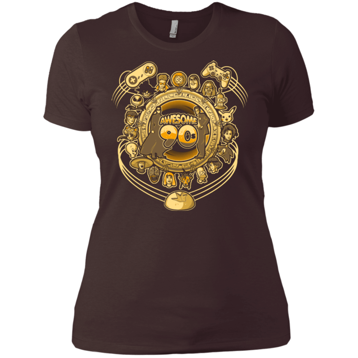 T-Shirts Dark Chocolate / X-Small AWESOME 90S Women's Premium T-Shirt