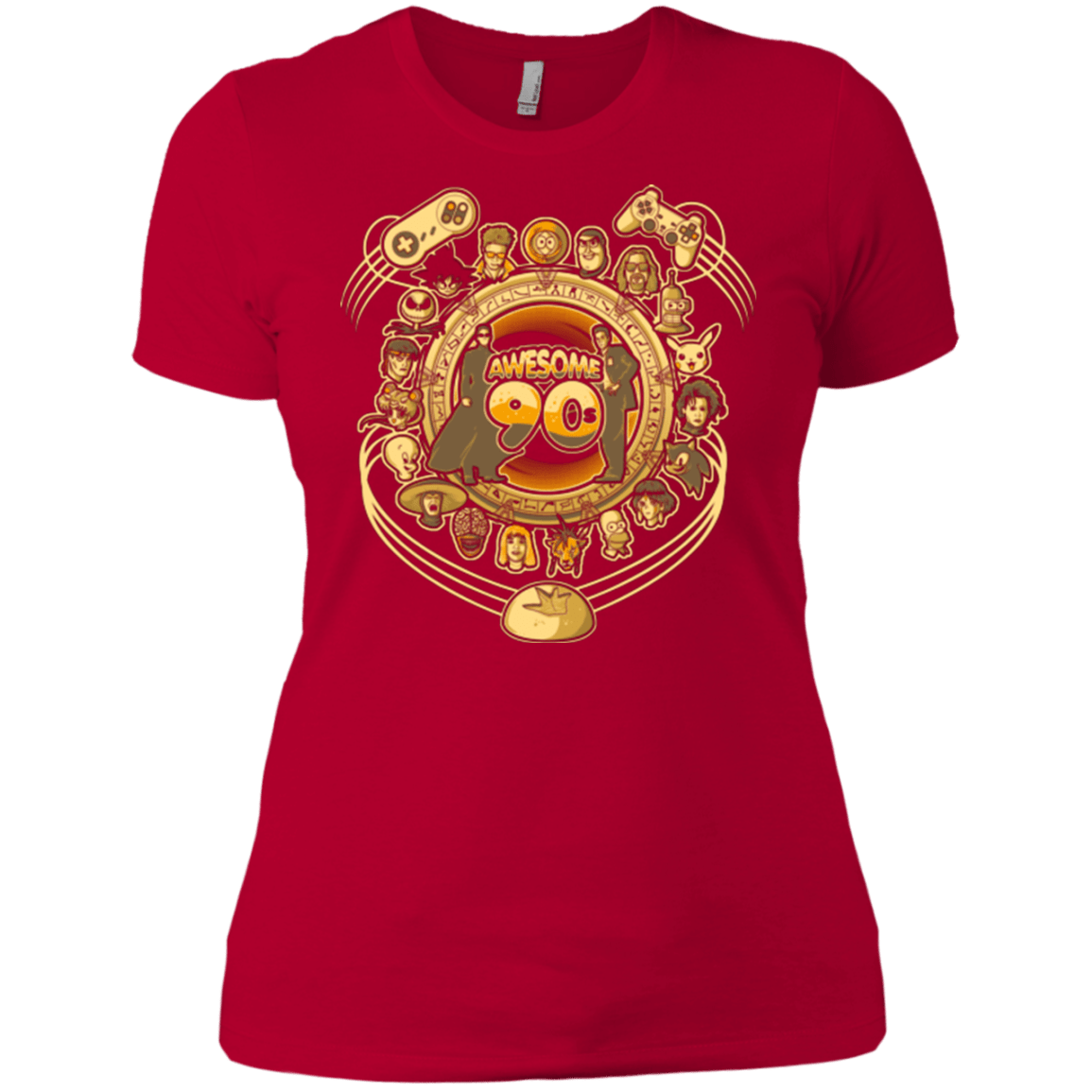 T-Shirts Red / X-Small AWESOME 90S Women's Premium T-Shirt