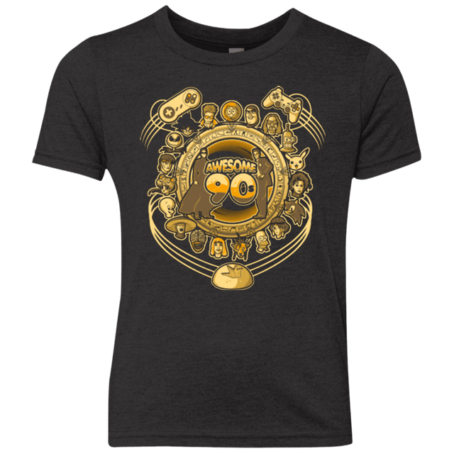 T-Shirts Vintage Black / YXS AWESOME 90S Youth Triblend T-Shirt