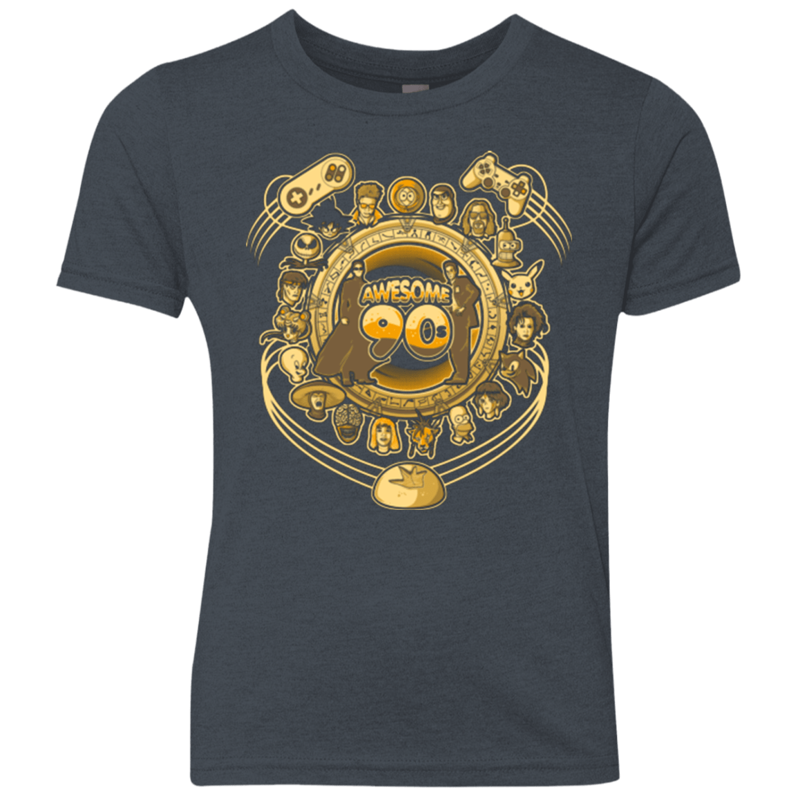 T-Shirts Vintage Navy / YXS AWESOME 90S Youth Triblend T-Shirt