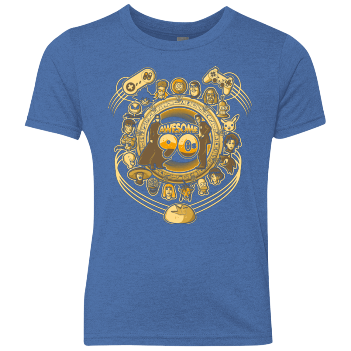 T-Shirts Vintage Royal / YXS AWESOME 90S Youth Triblend T-Shirt