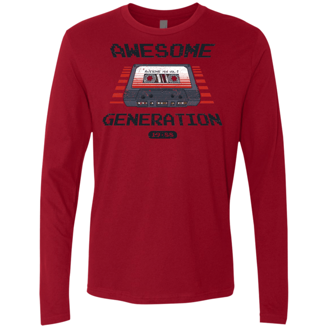 T-Shirts Cardinal / Small Awesome Generation Men's Premium Long Sleeve