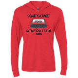 T-Shirts Vintage Red / X-Small Awesome Generation Triblend Long Sleeve Hoodie Tee