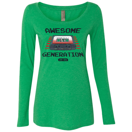 T-Shirts Envy / Small Awesome Generation Women's Triblend Long Sleeve Shirt