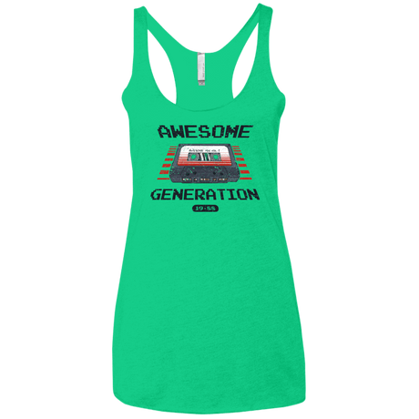 T-Shirts Envy / X-Small Awesome Generation Women's Triblend Racerback Tank