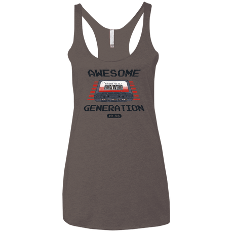 T-Shirts Macchiato / X-Small Awesome Generation Women's Triblend Racerback Tank