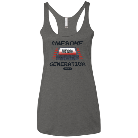 T-Shirts Premium Heather / X-Small Awesome Generation Women's Triblend Racerback Tank