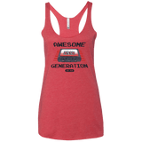 T-Shirts Vintage Red / X-Small Awesome Generation Women's Triblend Racerback Tank