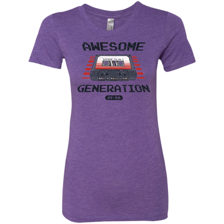 T-Shirts Purple Rush / Small Awesome Generation Women's Triblend T-Shirt